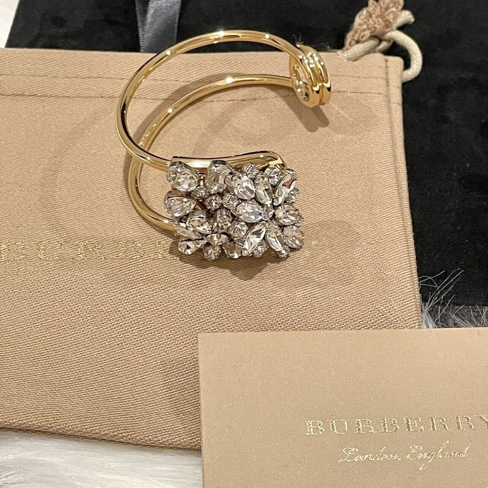 Burberry Gold Crystal Cuff Bracelet